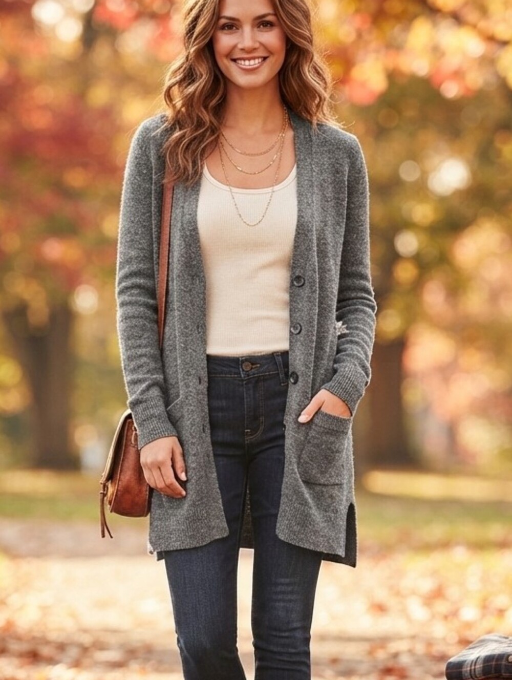 Abercrombie Gray Long Cardigan Sweater XS | Soft Open Front | Like New